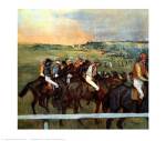 Edgar Degas - Racehorses Size 22x19 by Edgar Degas