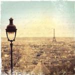 Eiffel Landscape Letter Blue I by Sue Schlabach