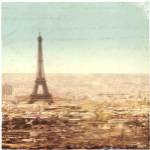 Eiffel Landscape Letter Blue II by Sue Schlabach