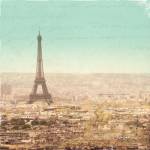 Eiffel Landscape Letter Blue II by Sue Schlabach