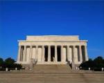 Facade of the Lincoln Memorial, Washington, D.C., USA