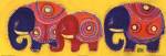 Famille Elephants En Jaune by Sophie Jourdan