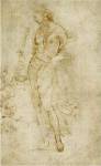 Female Figure with a Tibia, and Ornamental Studies by Raphael