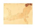 Femme nue allongee sur le ventre (serigraph) by Auguste Rodin