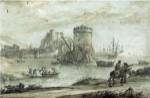Figures in a Landscape before a Harbor by Claude Lorraine