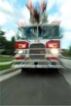 Fire engine on a road