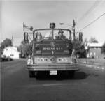 Fire engine on road