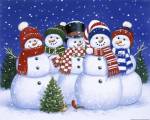 Five Snowmen by William Vanderdasson