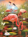 Flamingos-Vertical by Rosiland Solomon