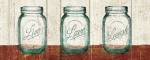 Flea Market Mason Jars Panel II Table by Wild Apple Portfolio