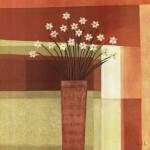 Floral Geometry In Orange by Cheryl Lee
