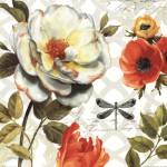 Floral Story II on Grey by Lisa Audit