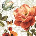Floral Story III on Grey by Lisa Audit