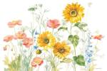 Floursack Florals on White I by Danhui Nai
