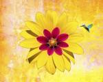 Flower and Bird by Ata Alishahi