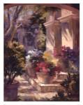 Flowered Courtyard by Betty Carr