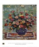 Flowers in a Blue Vase by Maurice Brazil Prendergast