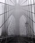 Foggy Day on Brooklyn Bridge by Henri Silberman