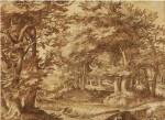 Forest Landscape with a Distant Castle by Denys Alsloot