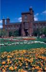 Formal garden in front of a museum, Smithsonian Institution, Washington DC, USA
