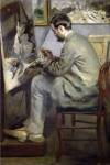 Frederic Bazille at his Easel, 1867 by Pierre-Auguste Renoir
