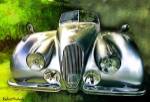 Front of Classic Jag by Robert Michaels