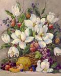 Fruit and Magnolias by Barbara Mock