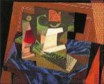 Fruit Bowl on a Tablecloth by Juan Gris