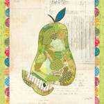Fruit Collage III - Pear - by Courtney Prahl