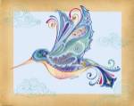 Funky Hummingbird by Green Girl Canvas