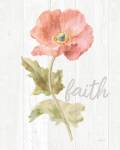Garden Poppy on Wood Faith by Danhui Nai