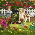 Garden Puppies by William Vanderdasson