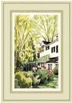 Garden view of a house in Milbrook by Mark Hampton