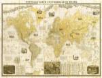 Gilded 1859 Map of the World by Joannoo