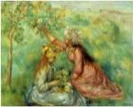 Girls Picking Flowers in a Meadow, c.1890 by Pierre-Auguste Renoir