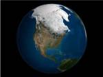 Global view over North America with Arctic sea ice shown on April 8, 2006