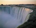 High angle view of a waterfall, Niagara Falls, Ontario, Canada