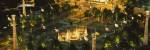 High angle view of fountains in a park lit up at night, Centennial Olympic Park, Atlanta, Georgia, USA by Panoramic Images