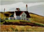 Hill and Houses, Cape Elizabeth, Maine, 1927 by Edward Hopper