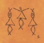 Hope - Orange Dancers by Joyce McAndrews