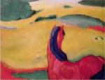 Horse in a landscape, 1910 by Franz Marc
