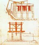 Hydraulic Water Pump for a Fountain by Leonardo da Vinci