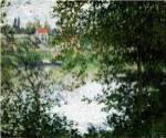 Ile de La Grande Jatte Through the Trees, 1878 by Claude Monet