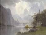 In the Mountains, 1867 by Albert Bierstadt