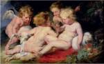 Infant Christ with John the Baptist and two angels by Peter paul Rubens
