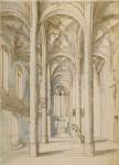 Interior of a Gothic Church by Paul Juvenal the Elder