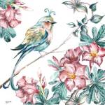Island Living Bird and Floral II by Tre Sorelle Studios