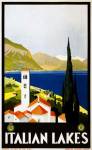 Italian Lakes, travel poster, 1930