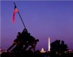 Iwo Jima Memorial at dusk, Washington, D.C.