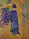Jane Avril leaves the Moulin Rouge by Henri De Toulouse-Lautrec